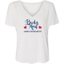 Ladies Flowy Slouchy V-Neck Tee