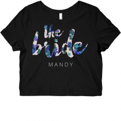Blue Floral Bride Script