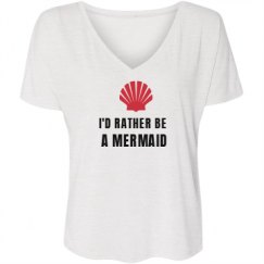 Ladies Flowy Slouchy V-Neck Tee