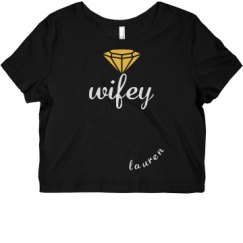 Ladies Slim Fit Crop Top Tee