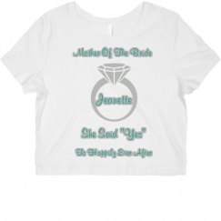 Ladies Slim Fit Crop Top Tee
