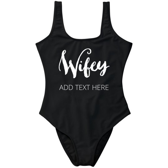 wifey one piece swimsuit
