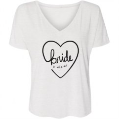 Ladies Flowy Slouchy V-Neck Tee