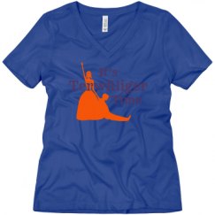 Ladies Relaxed Fit V-Neck Tee