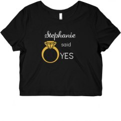 Ladies Slim Fit Crop Top Tee