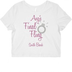 Ladies Slim Fit Crop Top Tee