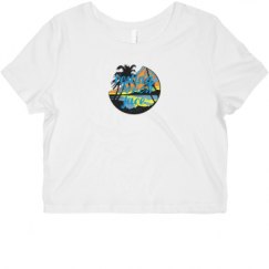 Ladies Slim Fit Crop Top Tee