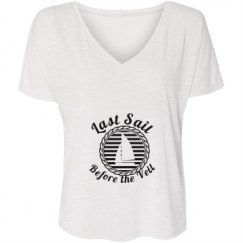 Ladies Flowy Slouchy V-Neck Tee
