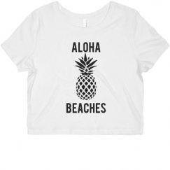 Ladies Slim Fit Crop Top Tee