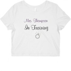 Ladies Slim Fit Crop Top Tee