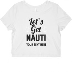 Ladies Slim Fit Crop Top Tee