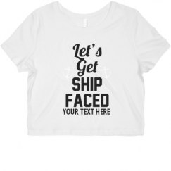 Ladies Slim Fit Crop Top Tee