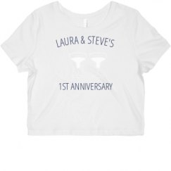 Ladies Slim Fit Crop Top Tee