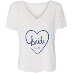 Ladies Flowy Slouchy V-Neck Tee