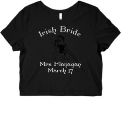 Ladies Slim Fit Crop Top Tee