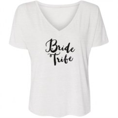 Ladies Flowy Slouchy V-Neck Tee