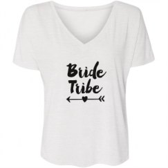 Ladies Flowy Slouchy V-Neck Tee