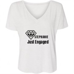 Ladies Flowy Slouchy V-Neck Tee