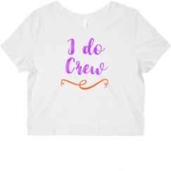 Ladies Slim Fit Crop Top Tee