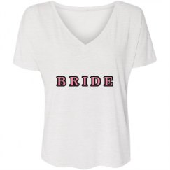 Ladies Flowy Slouchy V-Neck Tee