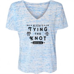 Ladies Flowy Slouchy V-Neck Tee