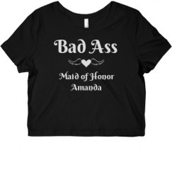 Ladies Slim Fit Crop Top Tee