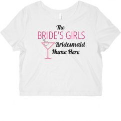 Ladies Slim Fit Crop Top Tee