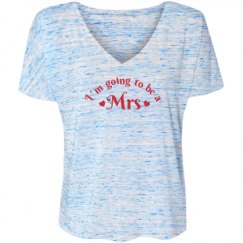 Ladies Flowy Slouchy V-Neck Tee