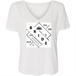 Ladies Flowy Slouchy V-Neck Tee