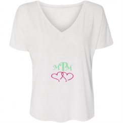Ladies Flowy Slouchy V-Neck Tee