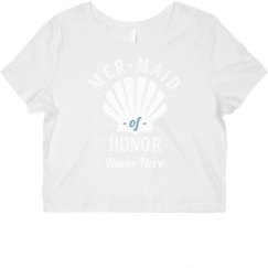 Ladies Slim Fit Crop Top Tee