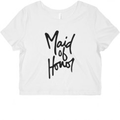 Ladies Slim Fit Crop Top Tee