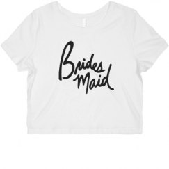 Ladies Slim Fit Crop Top Tee