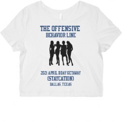 Ladies Slim Fit Crop Top Tee