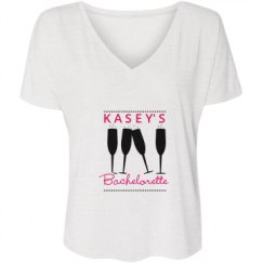 Ladies Flowy Slouchy V-Neck Tee