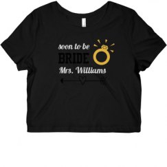 Ladies Slim Fit Crop Top Tee