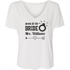 Ladies Flowy Slouchy V-Neck Tee