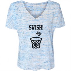 Ladies Flowy Slouchy V-Neck Tee