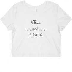 Ladies Slim Fit Crop Top Tee