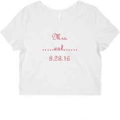 Ladies Slim Fit Crop Top Tee