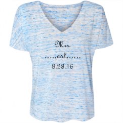 Ladies Flowy Slouchy V-Neck Tee