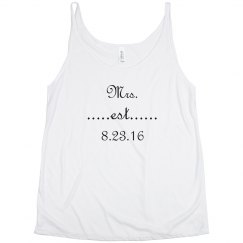 Mrs. Established After Wedding Tank Top