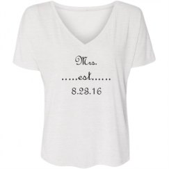 Ladies Flowy Slouchy V-Neck Tee