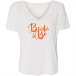 Ladies Flowy Slouchy V-Neck Tee