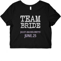 Ladies Slim Fit Crop Top Tee