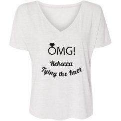 Ladies Flowy Slouchy V-Neck Tee