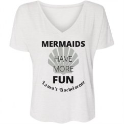 Ladies Flowy Slouchy V-Neck Tee