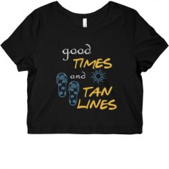 Ladies Slim Fit Crop Top Tee