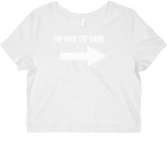 Ladies Slim Fit Crop Top Tee