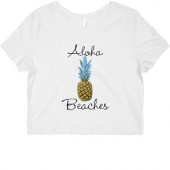 Ladies Slim Fit Crop Top Tee